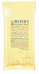 Mrs. Meyer's Clean Day Surface Wipes, Baby Blossom, 24-Count Pouches (Pack of 4)