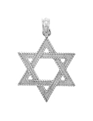 Jewish Charms and Pendants- Star of David Smooth Yellow Gold Pendant