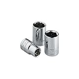 SK Hand Tool 45108 6 Point 3/8-Inch Drive Standard Socket, 1/4-Inch, Chrome [並行輸入品]