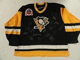 1991 Pittsburgh Penguins Team Signed Stanley Cup Jersey Lemieux Jagr Very Rare - Autographed NHL Jerseys