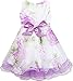 Sunny Fashion Girls' Dress Tulle Bridal Lace With Flower Detailing Purple