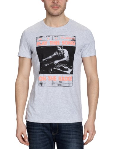 TOM TAILOR Denim Herren T-Shirt 10226550012/play this song tee, Gr. 50/52 (M), Grau (2014) Preisvergleich