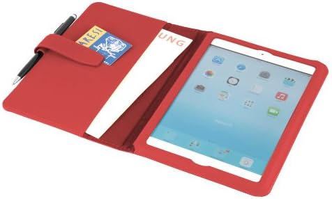 MACOON case iPad Mini 2, 1 'College' multifunctional Protective Case with Sleep/Wake-up and Stylus Pen, color:red