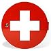 Kitchen & Housewares : PT Medicine Cabinet, Red with White Cross, Round