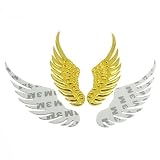 3d Chrome Golden Stainless Alloy Metal Angel Wings Emblem Decal Sticker Brand NEW for Car Vehicle Camry Cruze Jetta Bora Golf SX4 Swift Mazda 3 5 6 CL CLK ML Mini Lancer Evo A4 A5 A6 Yaris Range Rover Mustang GTI Series Passat aveo santa fe Q5 Q7 X3 X6 M Yukon Accord Civic Versa Fit Corolla Touareg Altima