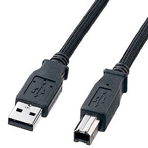 【クリックで詳細表示】アウトレット SANWA SUPPLY KU20-NM50 ナイロンメッシュUSB2.0ケーブル ＊箱にキズ、汚れがありますが商品は新品です。