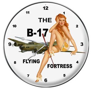 Vargas B-17 Wall Clock