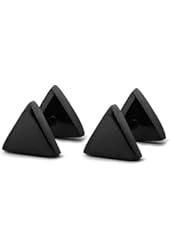 FIBO STEEL Mens Womens Stud Earrings Stainless Steel Earring Piercing 7mm Triangle