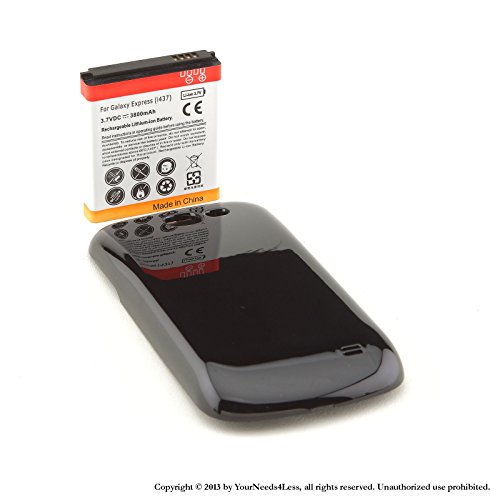 YN4L® 3800mAh extended battery for Samsung Galaxy Express SGH-i437 + Black cover YN4L® 3800mAh extended battery for Samsung Galaxy Express SGH-i437 + Black cover