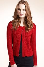 Chunky Cable Knit Cropped Cardigan
