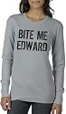 Long Sleeve Thermal Juniors Bite Me Edward T-shirt