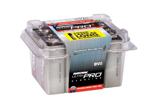 Rayovac AL9V-8 UltraPRO Alkaline 9V Batteries, 8-Pack