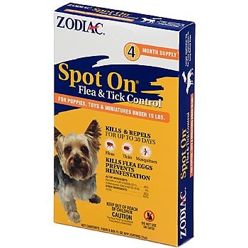Zodiac Spot On Flea and Tick Control for Dog - Puppy - Under 15-Pound