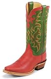 Men's Justin BENT RAIL 13" Two Tone Leather Pull On Western Cowboy Boots