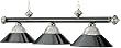 Metallic With Halophane Glass Black Pool Table Light