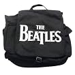 The Beatles Classic White Logo Black Hybrid Messenger Bag Backpack
