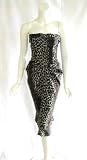 Jennifer Nicholson womens leopard silk dress 6