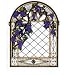 Meyda Tiffany 38327 22 Inch W X 30 Inch H Grape Diamond Trellis Window