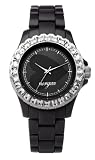 Morgan - M1060B - Montre Femme - Quartz Analogique - Cadran Noir - Bracelet PVC Noir