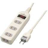 ヤザワ ノイズフィルター集中SW付4個口1m白 SHV1514WH