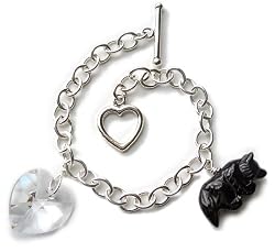 Bella Bracelet with Black Onyx Wolf