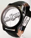 Croton Men's Black Ion-Plated Swiss See-Thru Watch #CR307991BSBK
