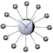 Contemporary Spider Clock- Chrome