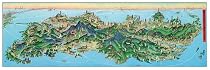 954ピース 四国八十八ヶ所霊場案内及名勝史跡交通鳥瞰図 950-010