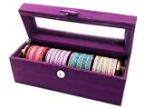 Buy Beachcombers! Window Indian Glass Bangle Travel Holder Jewelry Bracelet Storage Case Organizer...