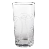 Etched Palm Highball Glasses Set of 4