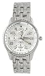 Geneva Platinum Decorative Chronograph Style Fashion Watch with Silver Face
