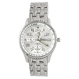 Geneva Platinum Decorative Chronograph Style Fashion Watch with Silver Face by Geneva