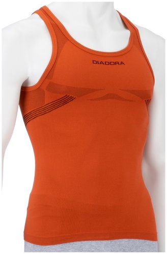 Diadora Running Laufhemd (Nahtlos), Gr&ouml;&szlig;e L/XL, orange/schwarz Preisvergleich