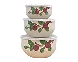 Franciscan Apple 6-Piece Enamel-on-Steel Bowl Set, Large