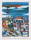 411FH7P9YBL. SL160  Hills of San Francisco artist: Linnea Pergola 11x14 CLEARANCE
