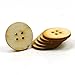 Mylittlewoodshop - Pkg of 25 - Button - 1-1/2 inches in diameter with 4 2mm holes and 1/8 inch thick unfinished wood(LC-BUTN02-26)