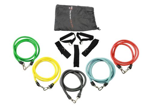 Wacces® NEW 5 Resistance Bands SET for Yoga, ABS & Gym Workout