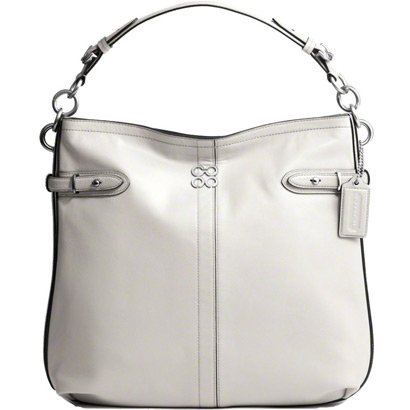 Coach Chalk White Leather Colette Leather Hobo 