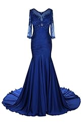 Mermaid  Chiffon/Satin Mother-of-the-Bride Dress  With Rhinestones