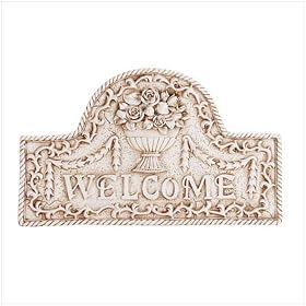 Flower Basket Welcome Plaque by