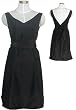 Black V-Neck A-Line Dress