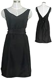 Black V-Neck A-Line Dress
