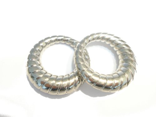 Wholesale Scarf Jewelry DIY Silver Scarf Rings CCB Pendant Scarf Accessory Sold 12pc
