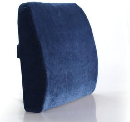 XLarge slow rebound memory foam car waist supporter pillow (Navy Blue)