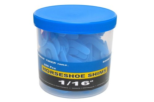 Diamond Tough 1/16 inch Blue Horseshoe Shims -200 Pieces