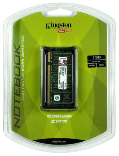 Kingston Technologies 1GB PC2-5300 667MHz DDR2 SDRAM Notebook Memory