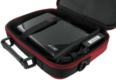 Packard Bell 11.6-Inch Dot M Netbook Carrying Bag Case (Classic Series - Red / Black)