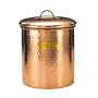 Hammered Cookie Jar with Copper Finish