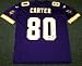 Chris Carter Autographed/Hand Signed Minnesota Vikings Vintage Puma Jersey PSA/DNA #K09679