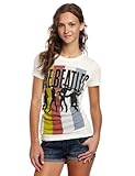 FEA Juniors Beatles Stripes Standing Group Tissue Tee, Natural, Medium